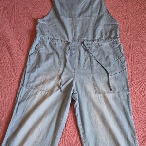 Casual Gray Denim Jumpsuit
